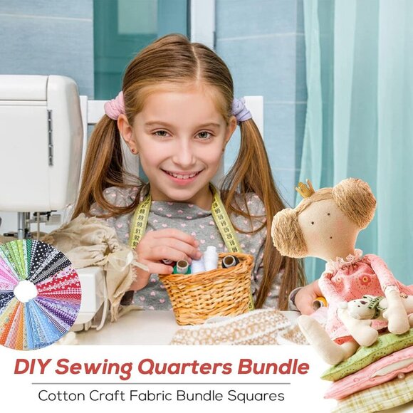 120 Pcs 4'' x 4'' Cotton Craft Fabric Squares, DIY Sewing Quilting Scrapbooking - Picture 5 of 7